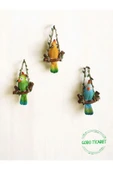Gobo GoboTicaret 3 Adet Dekoratif Sallanan Duvar ve Bahçe Süsü Kuş Biblo Farklı Renk Seçenekleri 13*9 cm - 5