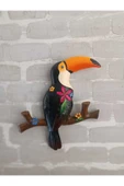 Gobo Büyük Boy Dekoratif Tukan Kuşu Farklı Renklerde Hediye Kutulu 1 Adet 23 x 26 cm - 1
