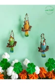 Gobo GoboTicaret 3 Adet Dekoratif Sallanan Duvar ve Bahçe Süsü Kuş Biblo Farklı Renk Seçenekleri 13*9 cm - 4