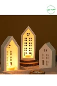 Gobo Mum Hediyeli 3'lü Ev Mumluk Seti – Dekoratif Aydınlatma & Şık Ev Dekoru(18,5 cm / 16,1 cm / 12,5 cm) - 1