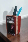 Gobo Atatürk'ün Nutuk Kitabı Şeklinde Kalemlik 10 x 8 cm - 4