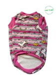 Goboticaret Unicorn Desenli Çizgili Pembe Kedi Köpek Kıyafeti Elbisesi XLARGE/XL/Beden 4 - 1
