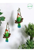 Gobo GoboTicaret 2 Adet Dekoratif Sallanan Duvar ve Bahçe Süsü Kuş Biblo Farklı Renk Seçenekleri 13*9 cm - 7