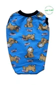 Goboticaret Garfield Desenli Mavi Kedi Köpek Kıyafeti Elbisesi S/SMALL/Beden 1 - 2