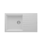 Realstone P014 LAODİKYA 86 XL 1 Göz Damlalıklı Beyaz Renk Geniş Hazneli Granit Eviye thumbnail 1