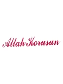 Allah Korusun Yazili Oto Sticker Kirmizi 14X3Cm - 1