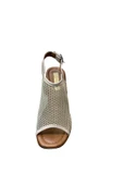miçe shoes Kadın Fileli Kalın Topuklu Yazlık Ayakkabı - 9