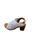 miçe shoes Kadın Fileli Kalın Topuklu Yazlık Ayakkabı - 2