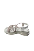 Shoes Kadın Düz Kalın Tabanlı Taşlı Yazlık Sandalet thumbnail 11