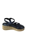 Shoes Kadın Dolgu Topuklu Kalın Tabanlı Çapraz Bantlı Yazlık Ayakkabı - 11