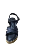 Shoes Kadın Dolgu Topuklu Kalın Tabanlı Çapraz Bantlı Yazlık Ayakkabı - 10