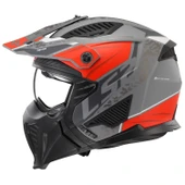 LS2 DRIFTER DEVOR MAT GRİ-TITANIUM-KIRMIZI KASK (ÖN ÇENE ÇIKARILABİLİR) thumbnail 4