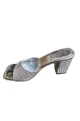 Shoes Kadın simli Kalın Topuklu Terlik - 5