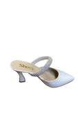 Shoes Kadın simli Kalın Topuklu Terlik - 8