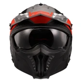 LS2 DRIFTER DEVOR MAT GRİ-TITANIUM-KIRMIZI KASK (ÖN ÇENE ÇIKARILABİLİR) thumbnail 3