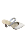 Shoes Kadın simli Kalın Topuklu Terlik - 9