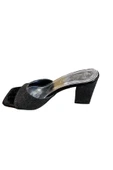 Shoes Kadın simli Kalın Topuklu Terlik - 4