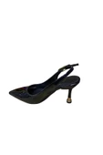 güven kundura Kadın Arkası Açık Metal Topuk Stiletto - 12