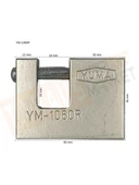 Yuma Kilit Yuma Asma Kilit Kayar Milli Yatay Gri 60 mm - 1