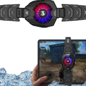 qasul Dijital Göstergeli RGB Led Işıklı Gamer Oyuncu Telefon Ve Tablet Soğutucu - 1