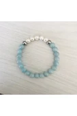 MK TASARIM GERÇEK İNCİ - MAVİ KUVARS BİLEKLİK MKT20250002 thumbnail 1