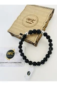 Gerçek Siyah Akik -Lav Taşı Taşı Bileklik | MKtasarım ÖZEL KUTUSUNDA | MKtasarım MÜŞTERİ KARTLI thumbnail 2