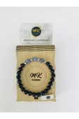 GERÇEK YILDIZ TAŞI MOR KUVARS TAŞI BİLEKLİK MKT39005 - 1