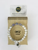 MK TASARIM GERÇEK HAVLİT TAŞI MOR KUVARS TAŞI BİLEKLİK MKT37003 thumbnail 1