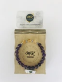 MK TASARIM GERÇEK AMETİST TAŞI SİTRİN TAŞI BİLEKLİK MKT41005 thumbnail 1