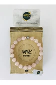MK TASARIM GERÇEK PEMBE KUVARS BİLEKLİK MKT26001 - 1