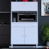 Modilayn VİO (100x163,4x32.5 cm) Çekmeceli, Kapaklı, Ekmeklikli. Mini/Midi Mikrodalga Mutfak Dolabı thumbnail 1