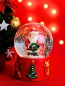 2026 Yılbaşı Temalı LED Işıklı Kar Küresi – Noel Baba Figürlü 9 cm Orta Boy Yeni Yıl Süsü - 46 - 1