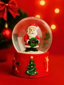 2026 Yılbaşı Temalı LED Işıklı Kar Küresi – Noel Baba Figürlü 9 cm Orta Boy Yeni Yıl Süsü - 46 - 2