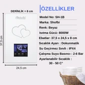 Shofbi SH-1B Dijital Akıllı Şofben (Elektrikli) Beyaz Kalp - 3