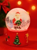 2026 Yılbaşı Temalı LED Işıklı Kar Küresi – Noel Baba Figürlü 9 cm Orta Boy Yeni Yıl Süsü - 46 - 3