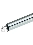 Metal Yuvarlak Krom Mobilya Dolap Askı Borusu(KROM)(2 ADET FLANŞ-1 ADET BORU)(ÇAP:25MM) Krom 110cm - 3
