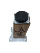 Kale Eğimli Ayarlı Çiçek Desenli Ahşap Ayak Mobilya Masa ve Dolap Ayağı(KOYU CEVİZ)(CEVİZ AĞACI) Ceviz 15cm 15cm - 2 ADET - 4