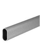 Alüminyum Oval Dolap Mobilya Askı Borusu(2 ADET AYAKLI AÇIK FLANŞ-1 ADET BORU)(EN:15MM BOY:25MM) 45cm - 2