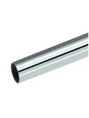 Metal Yuvarlak Krom Mobilya Dolap Askı Borusu(KROM)(2 ADET YUVARLAK FLANŞ-1 ADET BORU)(ÇAP:25MM) Krom 105cm thumbnail 2