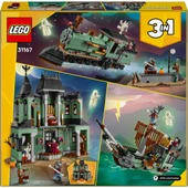 LEGO 31167  Creator 3'ü 1 Arada Hayaletli Köşk 31167 - 9 Yaş & Üzeri Çocuklar Için Gemi ve Tren Olabilen Oyuncak Yapım Seti (736 Parça) thumbnail 4