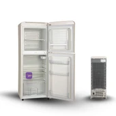 Cool Life Çift Sistem Retro 138 12/24/220 V Bej Buzdolabı thumbnail 1