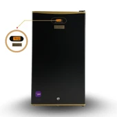 Kaizer Germany Çift Sistem 95 Litre Siyah Rose Gold Dijital Göstergeli 12/24/220 V Buzdolabı thumbnail 1