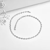 14 Ayar Altın Kaplama İtalyan Gösterişli ve Hafif Zincir Gümüş Kolye - NP00100 thumbnail 6