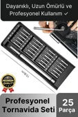 Premium Seri Kaliteli Kutulu Ergonomik Saatçi Bilgisayar Hassas Taşınabilir 25 Parça Tornavida Seti - 1