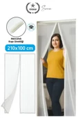 Dayanıklı Mıknatıslı Kapı Sinekliği 60x210 cm Tül Haşere Böcek Sivrisinek Geçirmez Manyetik Beyaz - 5