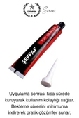 Premium 40 gr Üniversal Sızdırmaz Şeffaf Tüp Silikon Mutfak Banyo Küvet Kenarı Elastik İzolasyon - 3