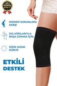 Premium Seri Konforlu Maksimum Koruma Ortopedik Çift Taraflı Elastik Örme Likralı Spor Dizlik Unisex - 2