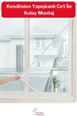 Ayarlanabilir Pratik Pencere Cam Kapı Sineklik Cırt Bantlı Hazır Yapışkanlı 0,75 cmx1,25 cm - 4 mt - 2