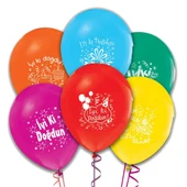 12 Inc 100 Adet İyiki Doğdun Yazılı Balon - 1