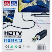 10M HDMI Kablosu 4K 60Hz, 8k, 4K 120Hz Destekli Altın Kaplama Konektör Dayanıklı Pvc - 2